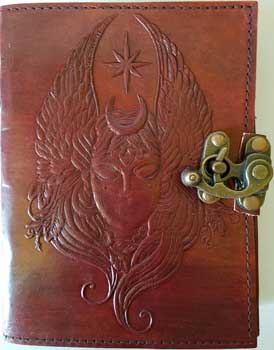 (image for) Moon Goddess leather blank book w/ latch - Click Image to Close