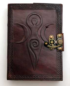 (image for) Maiden Mother Moon leather blank book w/ latch - Click Image to Close