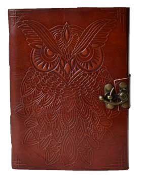 (image for) Owl leather w/ latch - Click Image to Close