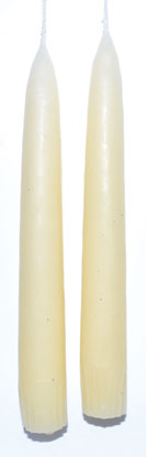 (image for) 7" Antique White taper pair - Click Image to Close