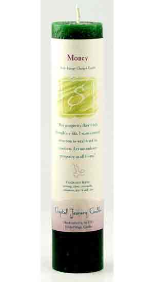 (image for) Money Reiki Charged Pillar candle