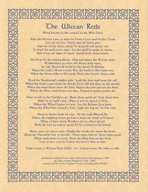 (image for) Wiccan Rede (law) poster