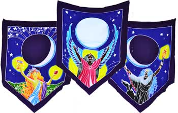 (image for) Triple Moon Goddess Prayer Flags - Click Image to Close