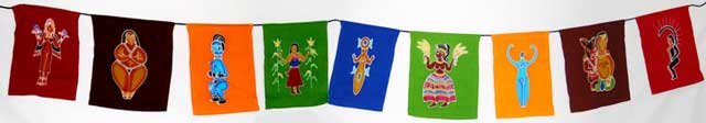 (image for) Triple Moon Goddess Prayer Flags