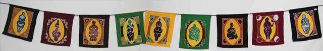 (image for) Triple Moon Goddess Prayer Flags