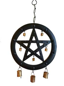 (image for) 9 1/2" Black Pentagram chime