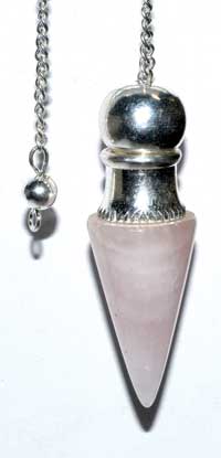 (image for) Rose Quartz chambered pendulum - Click Image to Close