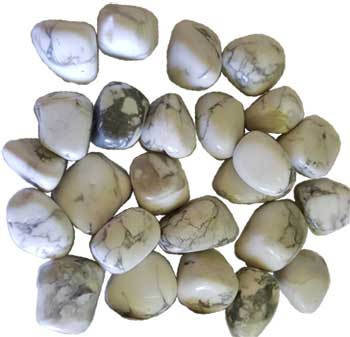 (image for) 1 lb Howlite, White tumbled stones - Click Image to Close