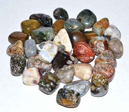 (image for) 1 lb Jasper, Ocean tumbled stones - Click Image to Close