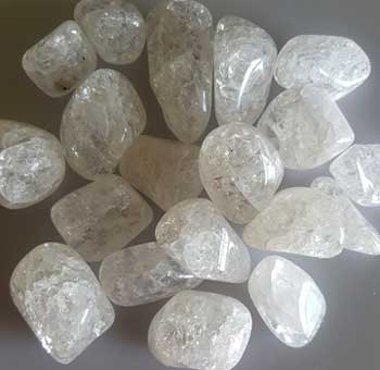 (image for) 1 lb Quartz, Cracked tumbled stones - Click Image to Close