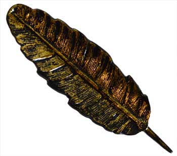 (image for) 10" Feather burner, aluminum antique gold finish