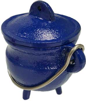 (image for) Plain cast iron cauldron w/ lid 2 3/4"