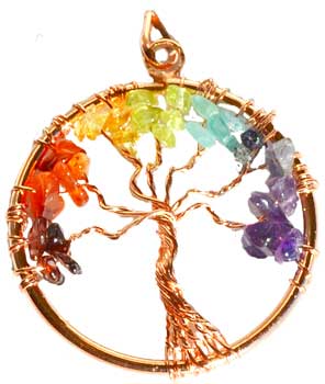 (image for) 7 Chakra Tree of Life pendant