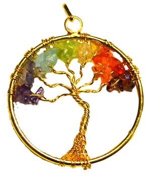 (image for) 7 Chakra Tree of Life pendant