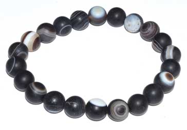 (image for) 8mm Agate, Banded bracelet - Click Image to Close