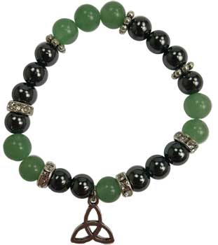 (image for) 8mm Aventurine/ Hematite Triquetra