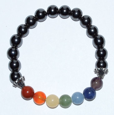 (image for) 8mm Chakra/ Hematite - Click Image to Close