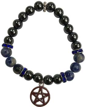 (image for) 8mm Hematite/ Sodalite Pentagram