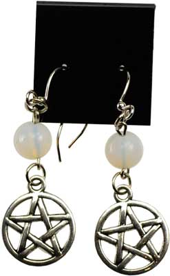 (image for) Opalite Pentagram earrings - Click Image to Close