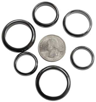 (image for) 6mm Hematite rings 50/bag - Click Image to Close