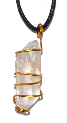 (image for) Quartz wire wrapped pendant - Click Image to Close