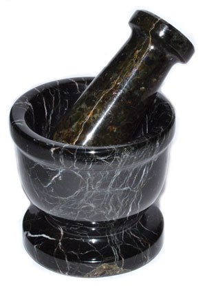 (image for) 2 1/2" Black mortar and pestle set - Click Image to Close