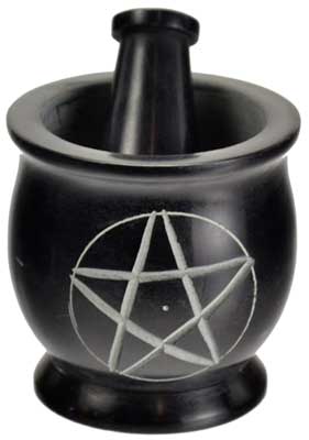 (image for) 3" Pentagram mortar and pestle set - Click Image to Close