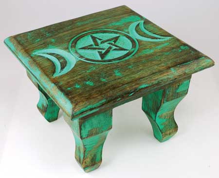 (image for) Antiqued Triple Moon altar - Click Image to Close