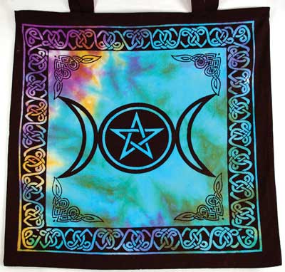 (image for) Triple Moon Pentagram Tote Bag - Click Image to Close