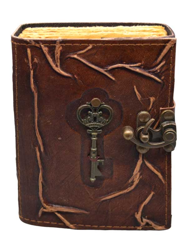 (image for) Key aged looking paper leather w/ latch - Click Image to Close