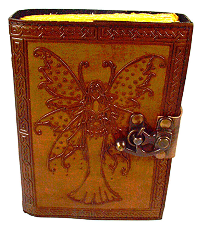 (image for) Fairy Journal aged looking paper leather w/ latch