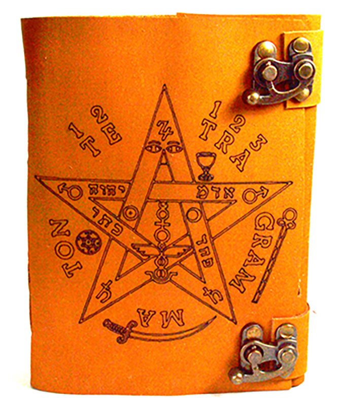 (image for) Tetragrammaton aged looking paper leather w/ latch