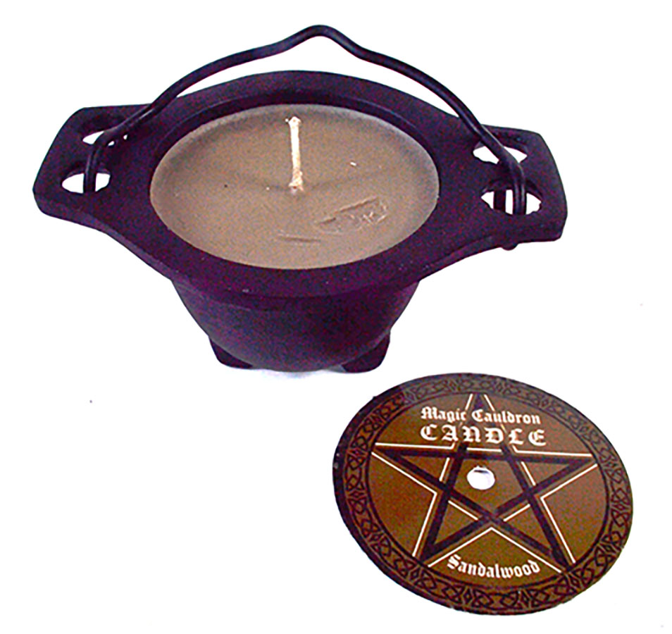 (image for) Sandalwood candle in cauldron