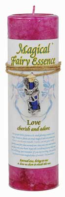 (image for) Love Pillar Candle with Fairy Dust Necklace 6 1/2" tall - Click Image to Close