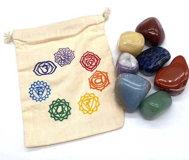 (image for) (set 0f 7) 7 Chakra tumbled stones - Click Image to Close