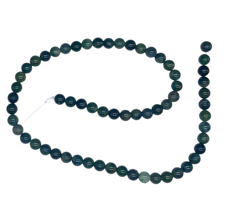 (image for) 6mm Moss Agate beads - Click Image to Close