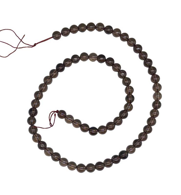 (image for) 6mm Smoky Quartz beads - Click Image to Close