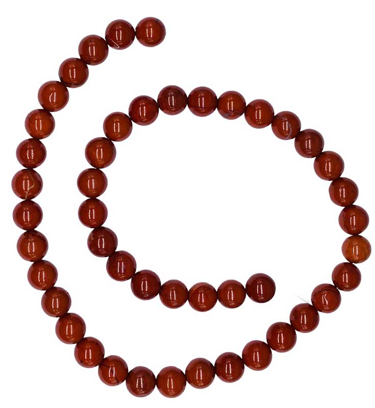 (image for) 8mm Red Jasper beads - Click Image to Close