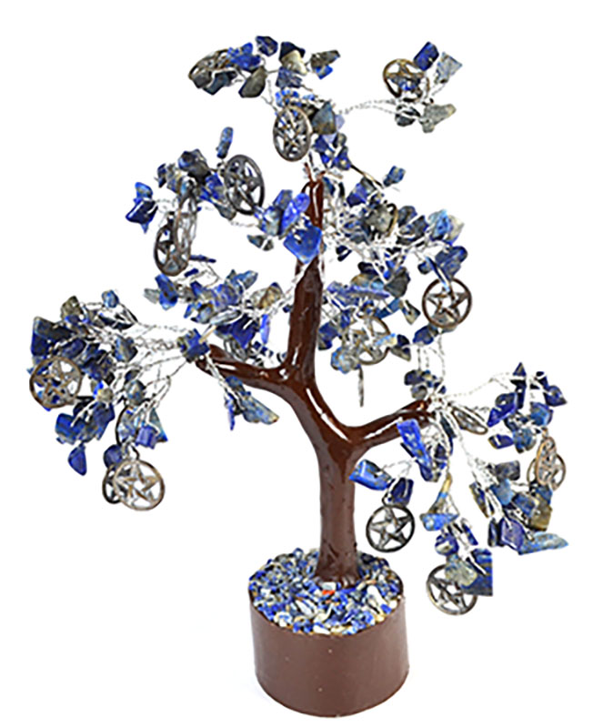 (image for) Lapis W pentacles gemstone tree (300 beads) - Click Image to Close