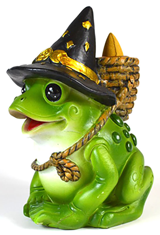 (image for) 6" Mystical Frog backflow incense burner - Click Image to Close