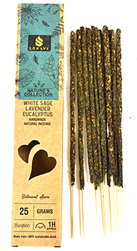 (image for) 25gm White Sage,Lavender,Eucalyptus incense stick sonavi