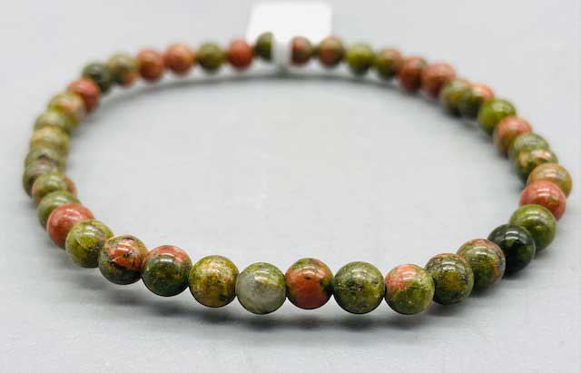 (image for) 4mm Unakite bracelet - Click Image to Close