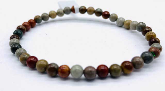 (image for) 4mm Jasper, Ocean bracelet