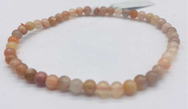 (image for) 4mm Moonstone bracelet - Click Image to Close