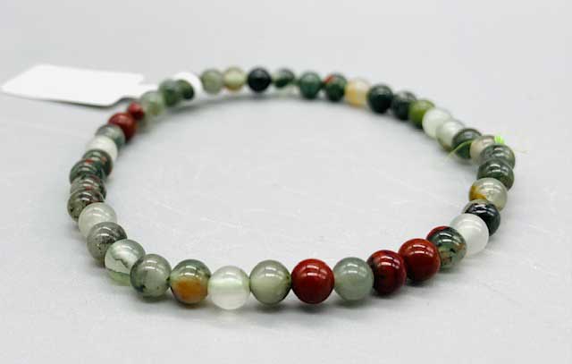 (image for) 4mm Bloodstone bracelet - Click Image to Close