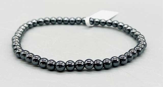 (image for) 4mm Hematite bracelet - Click Image to Close