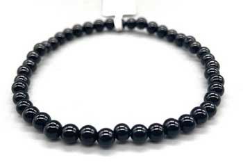 (image for) 4mm Onyx, Black bracelet - Click Image to Close