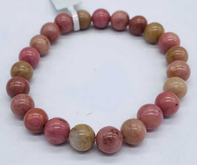 (image for) 8mm Rhodonite bracelet