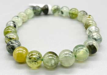 (image for) 8mm Prehnite bracelet - Click Image to Close