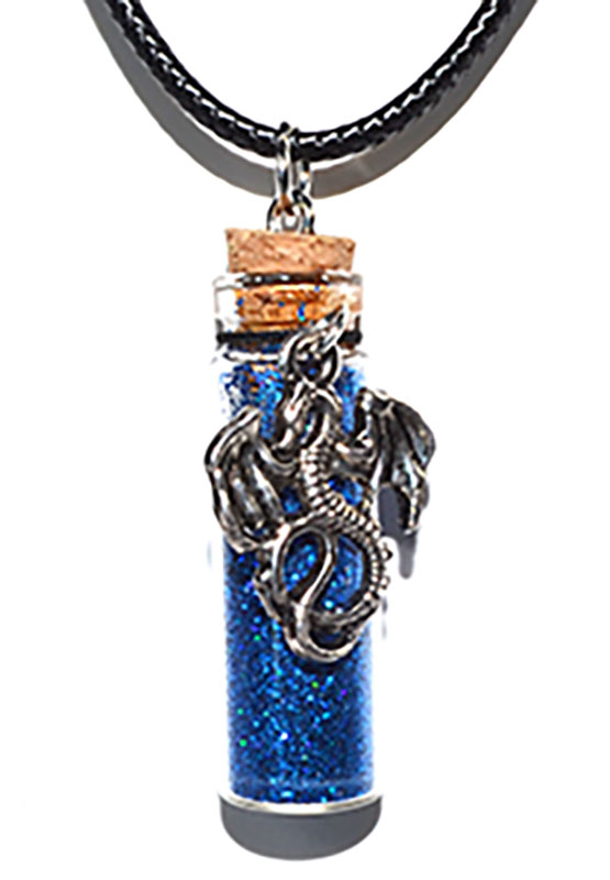 (image for) Dragon Blue glitter necklace - Click Image to Close